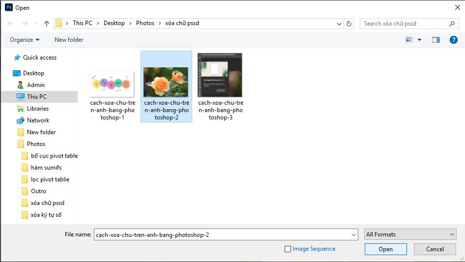 Cách xóa chữ trên ảnh bằng Photoshop: Ảnh có nền đơn giản