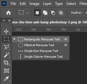 Cách xóa chữ trên ảnh bằng Photoshop: Công cụ tạo vùng chọn