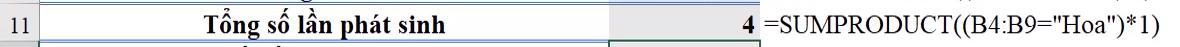 Cách dùng hàm SUMPRODUCT để tính trung bình cộng trong Excel