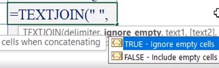 Điều kiện nối có ô trống và không có ô trống