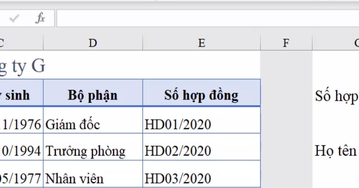 Cách kết hợp hàm VLOOKUP và hàm CHOOSE để tìm kiếm từ phải qua trái