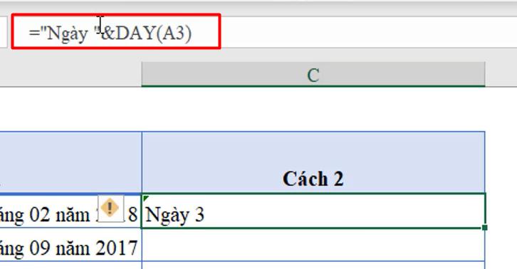 2 cách làm hiển thị đầy đủ dữ liệu ngày tháng trong Excel