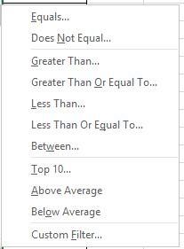 Hướng dẫn kỹ thuật lọc dữ liệu dạng Number trong Excel