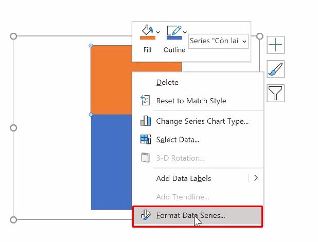 Cách lồng hình ảnh vào biểu đồ trong Excel để thể hiện động lượng
