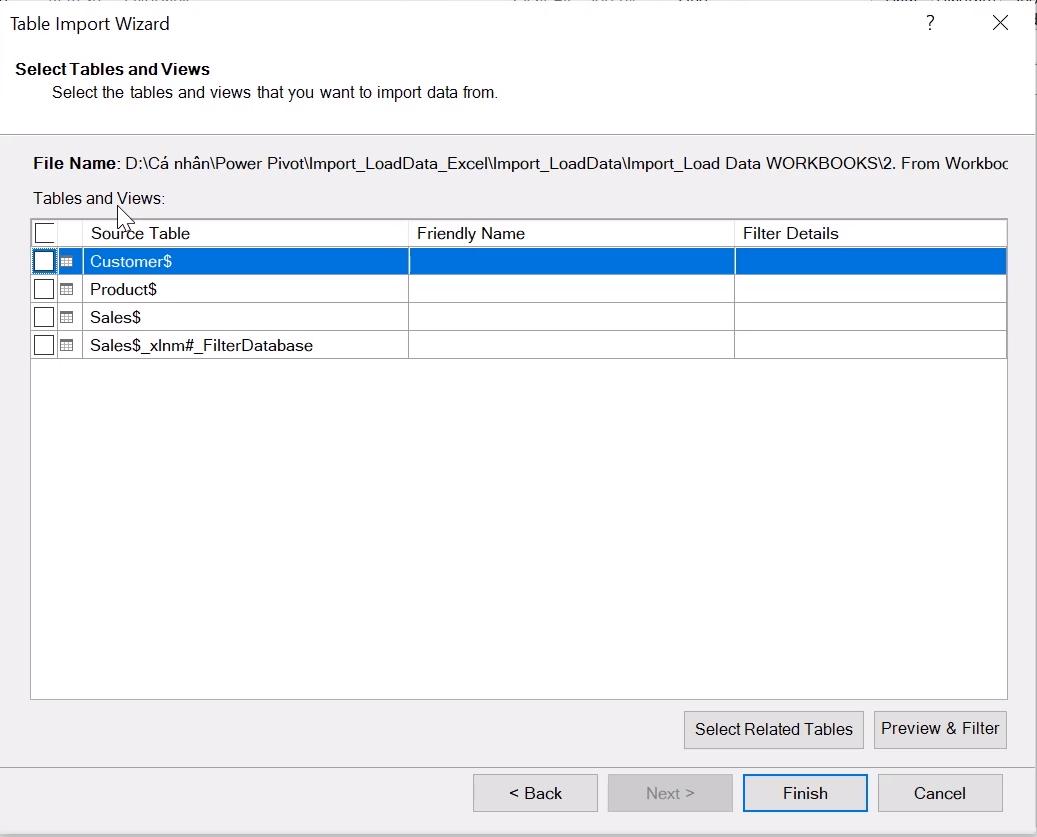Hướng dẫn cách chèn dữ liệu từ file Excel vào Power Pivot