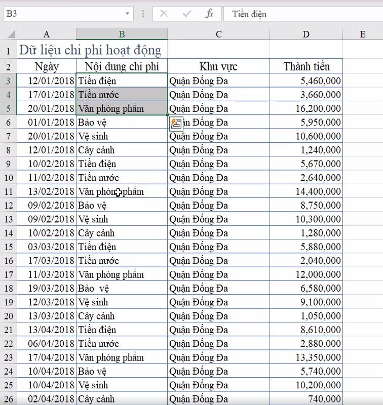 Hướng dẫn tìm và sửa lỗi chính tả trong Excel theo một danh sách