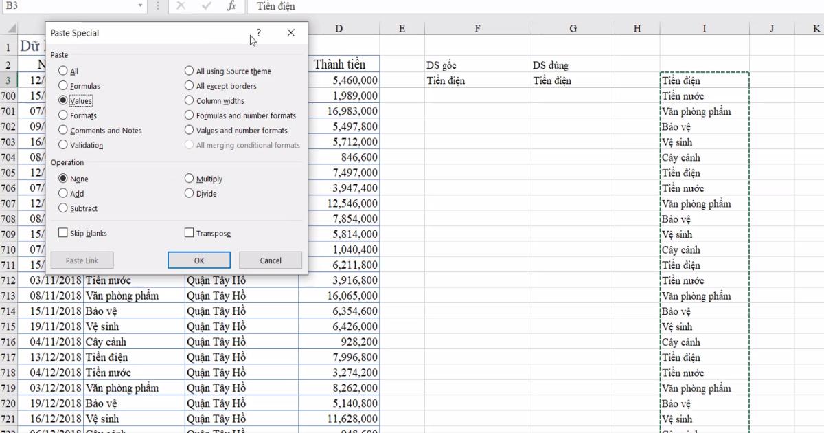 Hướng dẫn tìm và sửa lỗi chính tả trong Excel theo một danh sách