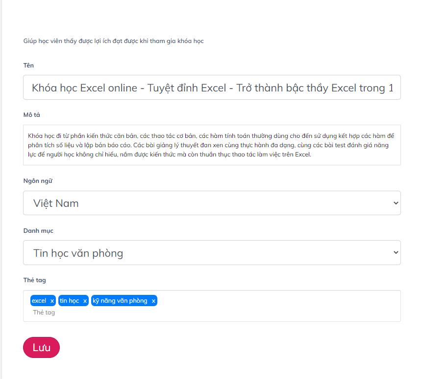 Hướng dẫn cách tạo khóa học trên Gitiho dành cho giảng viên