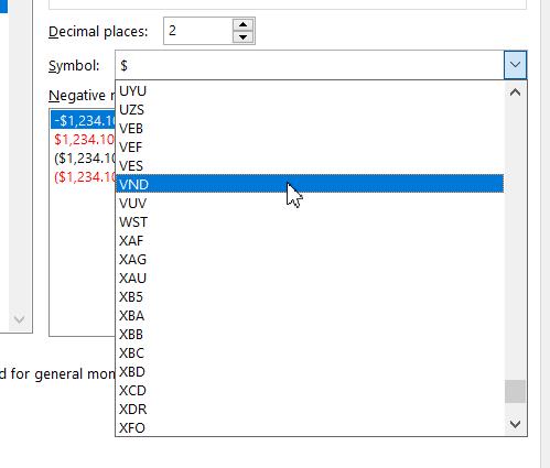 Hướng dẫn cách thêm ký hiệu tiền tệ tự động vào Excel