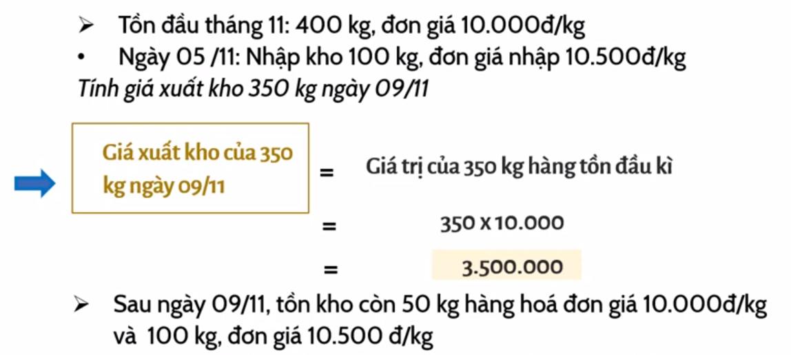 Cách tính giá vốn và quản lý hàng tồn kho theo phương pháp kê khai thường xuyên