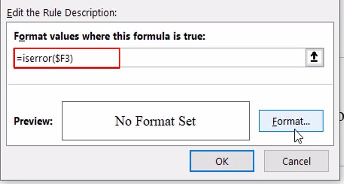 Cách dùng Conditional Formatting trong Excel ẩn kết quả lỗi tự động