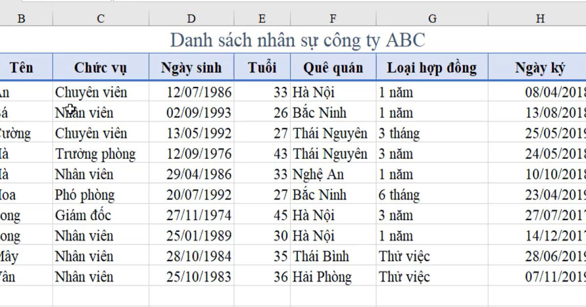 2 cách xóa dòng trống trong Excel nằm xen kẽ nhau trên bảng tính