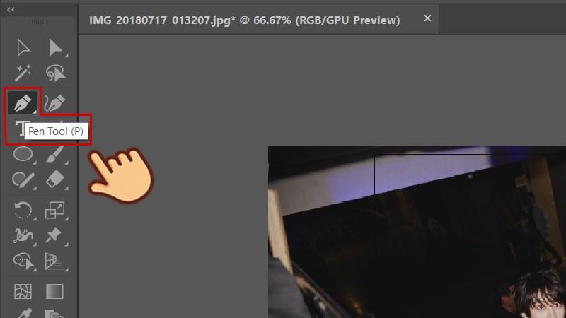 Cắt hình trong AI: Chọn Pen Tool