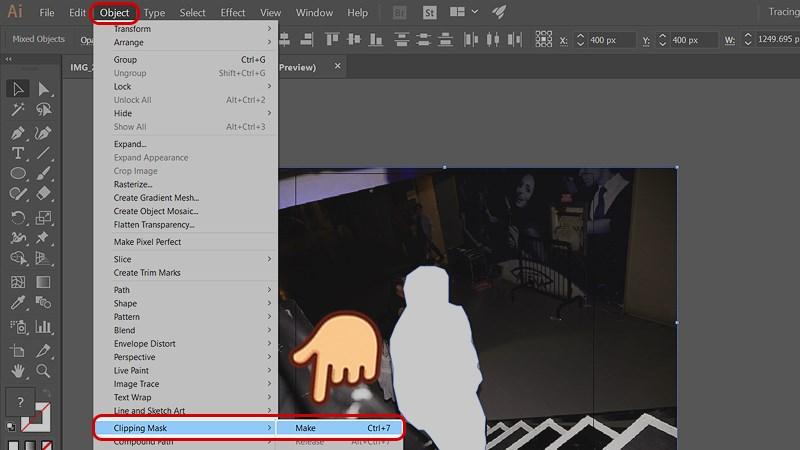 Cắt hình trong AI: Dùng Clipping Mask cắt ảnh
