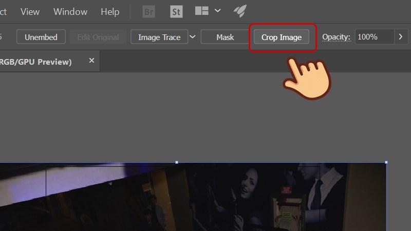 Cắt hình trong AI: Chọn Crop Image