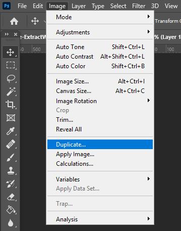 Đổi hệ màu trong Photoshop: Nhân bản bức ảnh