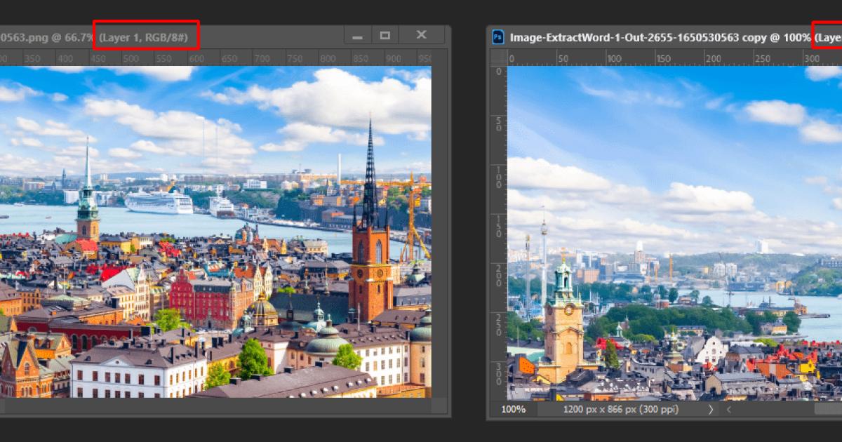 Đổi hệ màu trong Photoshop: Kiểm tra hệ màu của bức ảnh
