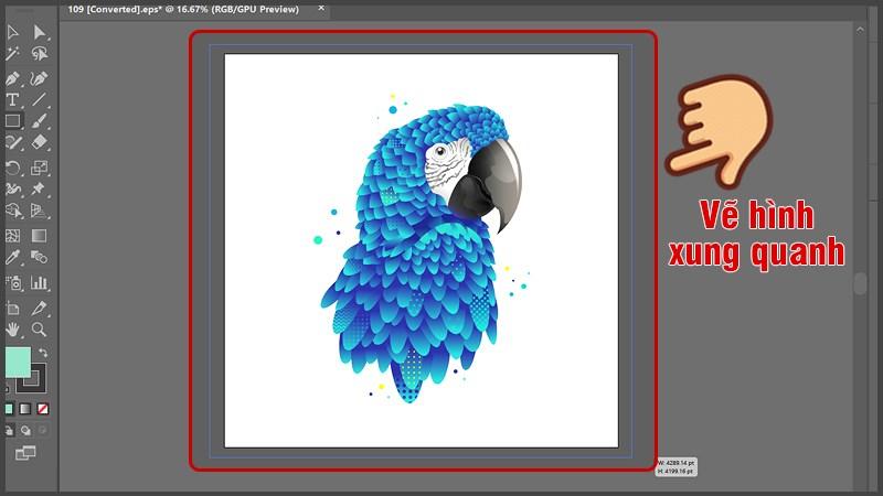 Đổi màu background trong AI: Vẽ hình bao quanh