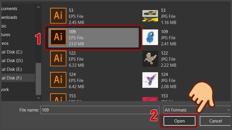 Mở file cần đổi màu nền