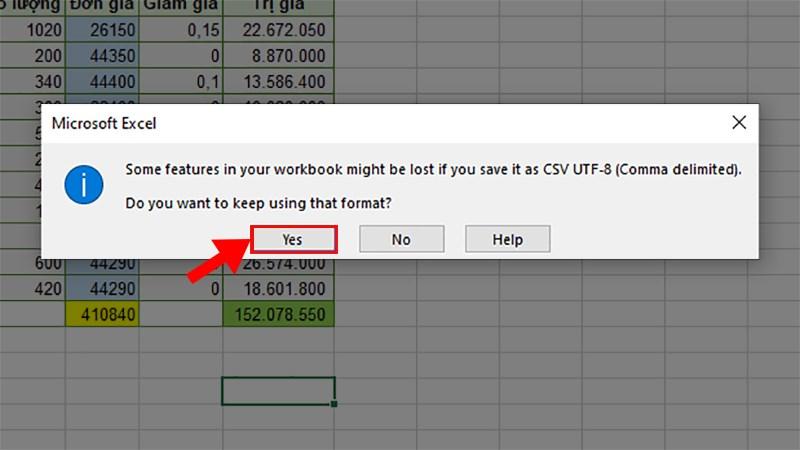 Đồng ý thay đổi định dạng cho file
