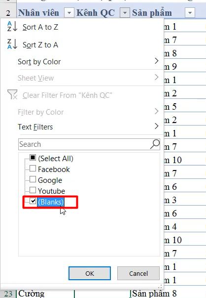 Hướng dẫn sử dụng hàm ISBLANK trong Excel để kiểm tra ô trống