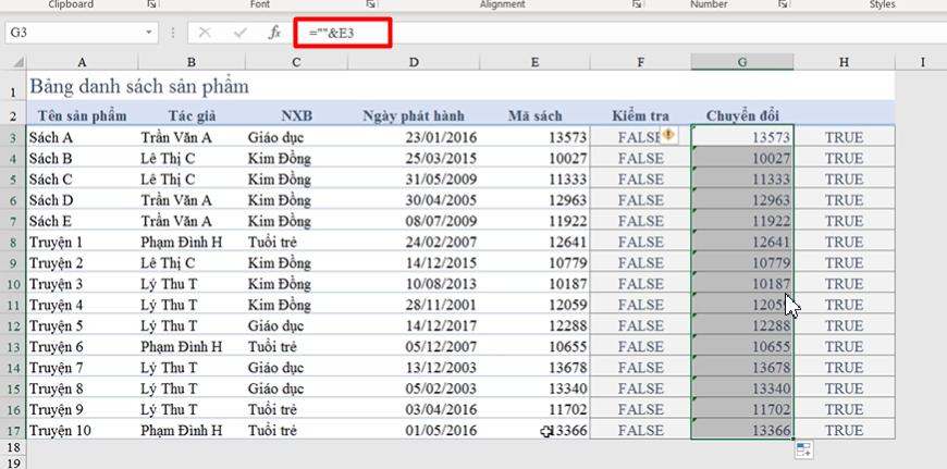 Cách dùng hàm ISTEXT trong Excel để kiểm tra dữ liệu kiểu văn bản