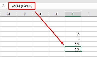 Hàm MAX trong Excel và ứng dụng cơ bản bạn cần biết