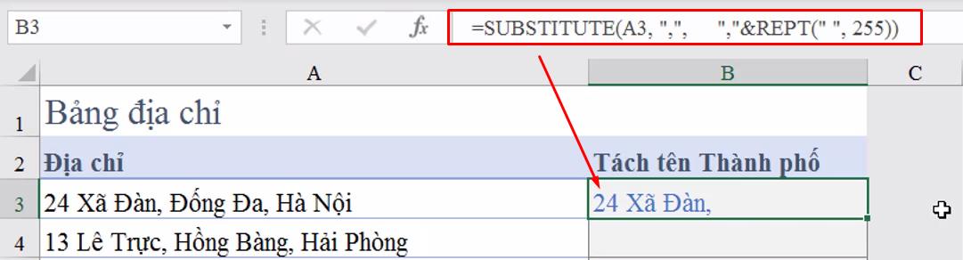Tìm hiểu về hàm SUBSTITUTE trong Excel và ứng dụng thực tế