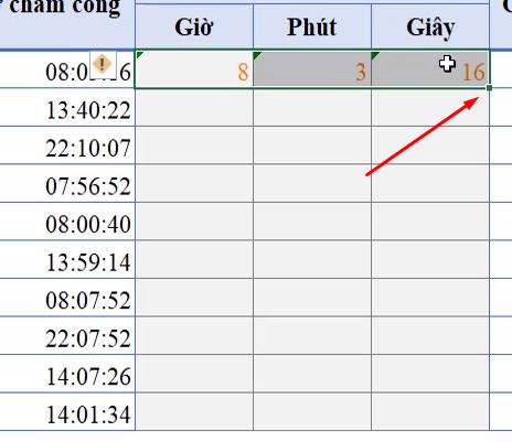 Cách dùng hàm thời gian trong Excel xác định nhân viên đi muộn