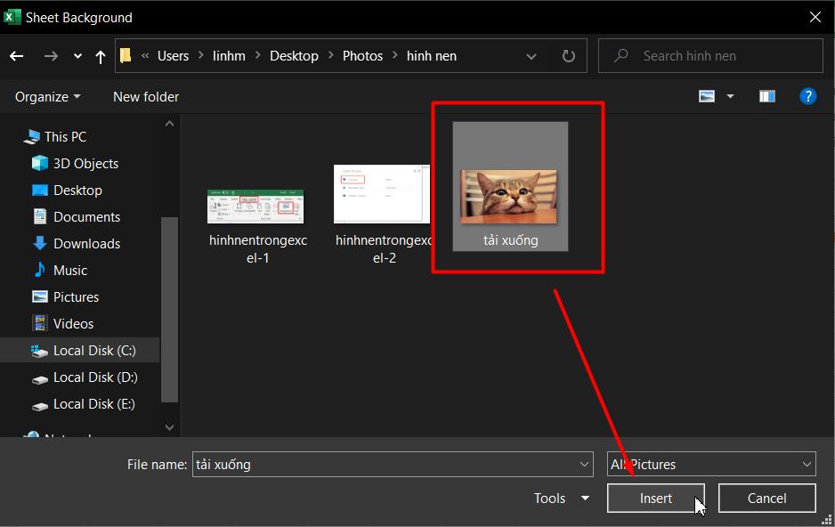 Bật mí 3 thao tác với hình nền trong Excel cực thú vị