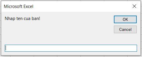 Hướng dẫn sử dụng Input Box trong VBA Excel cho người mới bắt đầu