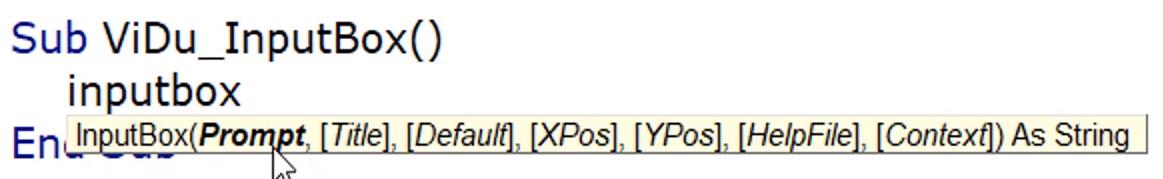 Hướng dẫn sử dụng Input Box trong VBA Excel cho người mới bắt đầu