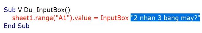 Hướng dẫn sử dụng Input Box trong VBA Excel cho người mới bắt đầu