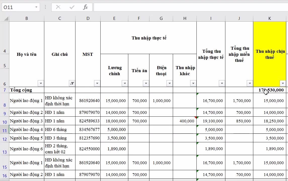Hướng cách dẫn kê khai thuế TNCN và tạm nộp theo quý