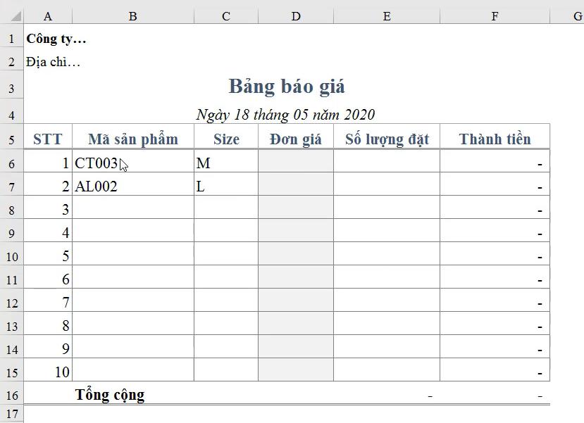 Cách kết hợp hàm OFFSET và hàm MATCH để dò tìm nhiều điều kiện