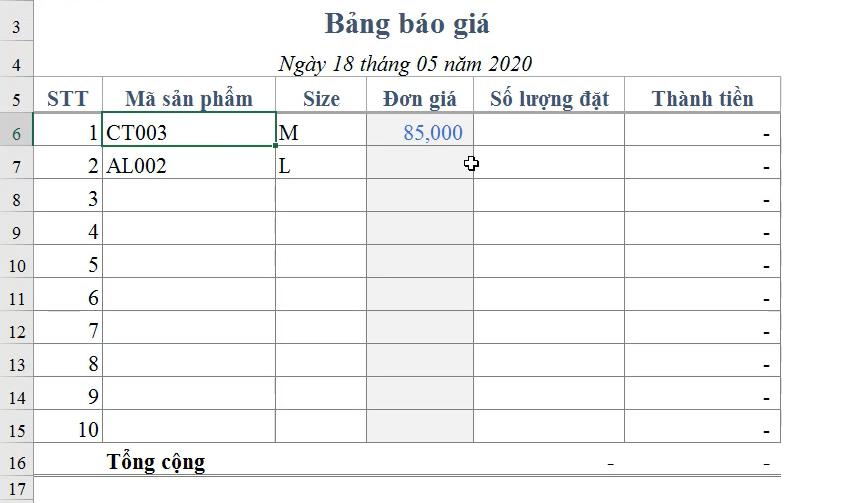 Cách kết hợp hàm OFFSET và hàm MATCH để dò tìm nhiều điều kiện