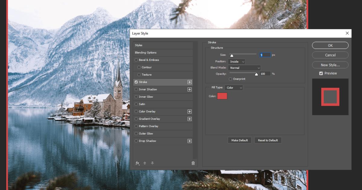 Khung ảnh đẹp Photoshop: Chỉnh sửa khung viền