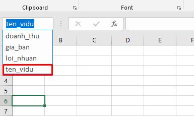 Cách sử dụng Name Range trong Excel để quản lý dữ liệu theo tên