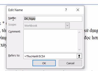Quy tắc đặt tên và quản lý tên vùng với Name Manager trong Excel