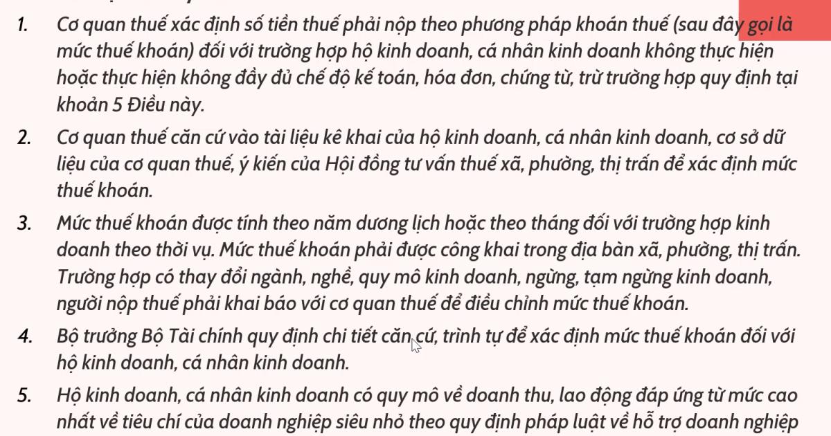 Kiến thức cần biết với hộ kinh doanh nộp thuế theo phương pháp khoán