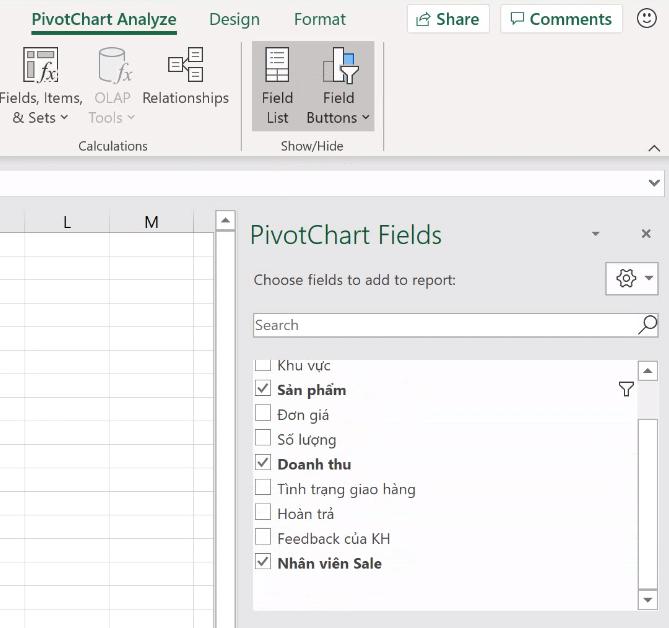 Hướng dẫn chi tiết kỹ thuật sử dụng Pivot Chart trong Excel