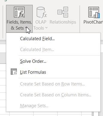 Pivot Table trong Excel và các thẻ chức năng riêng trên thanh công cụ