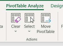 Pivot Table trong Excel và các thẻ chức năng riêng trên thanh công cụ