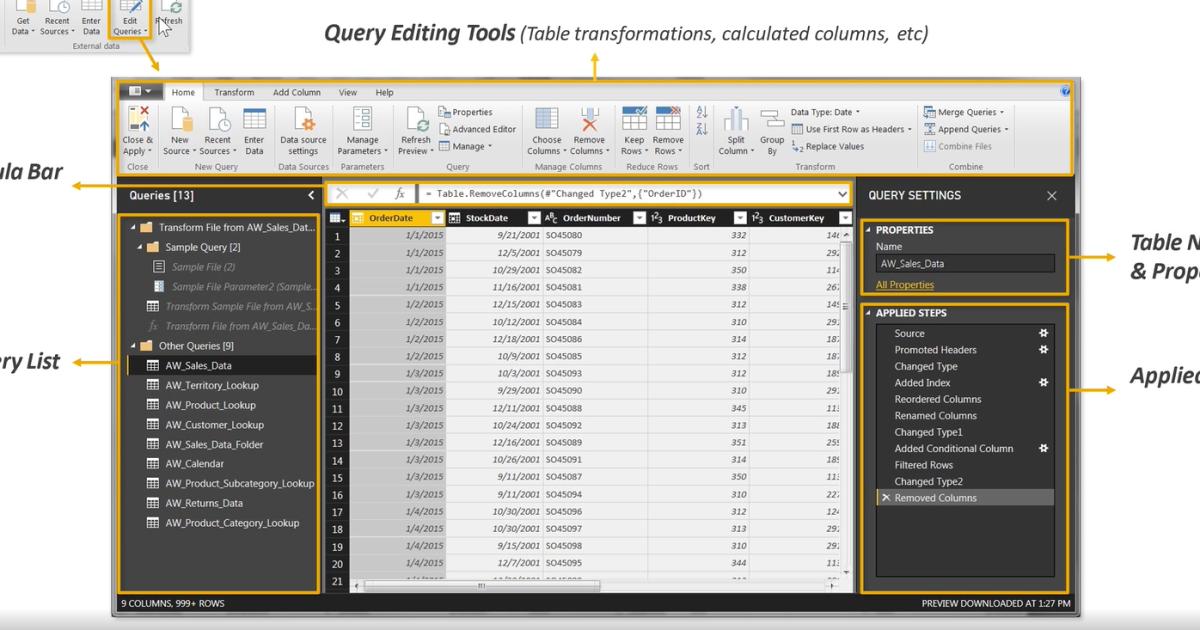 Kiến thức về Query Editor trong Power BI cho người mới bắt đầu