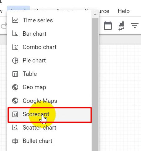 Cách tạo biểu đồ Score Card trong Google Data Studio