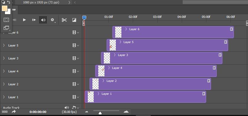 Tạo ảnh GIF bằng Photoshop: Chỉnh sửa vị trí của Layer trên Timeline trong Photoshop