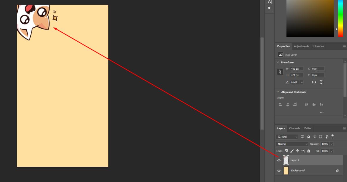Tạo ảnh GIF bằng Photoshop: Paste đối tượng vào ảnh nền