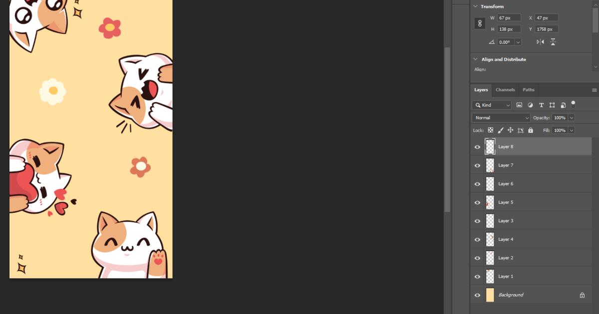 Tạo ảnh GIF bằng Photoshop: Đưa tất cả đối tượng lên ảnh nền