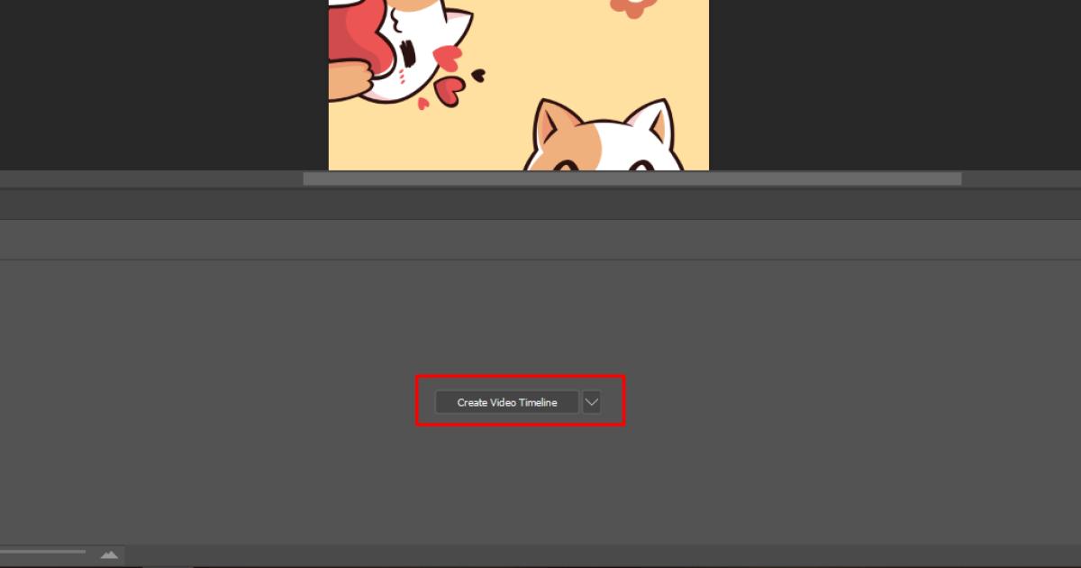 Tạo ảnh GIF bằng Photoshop: Chọn mục Create Video Timeline