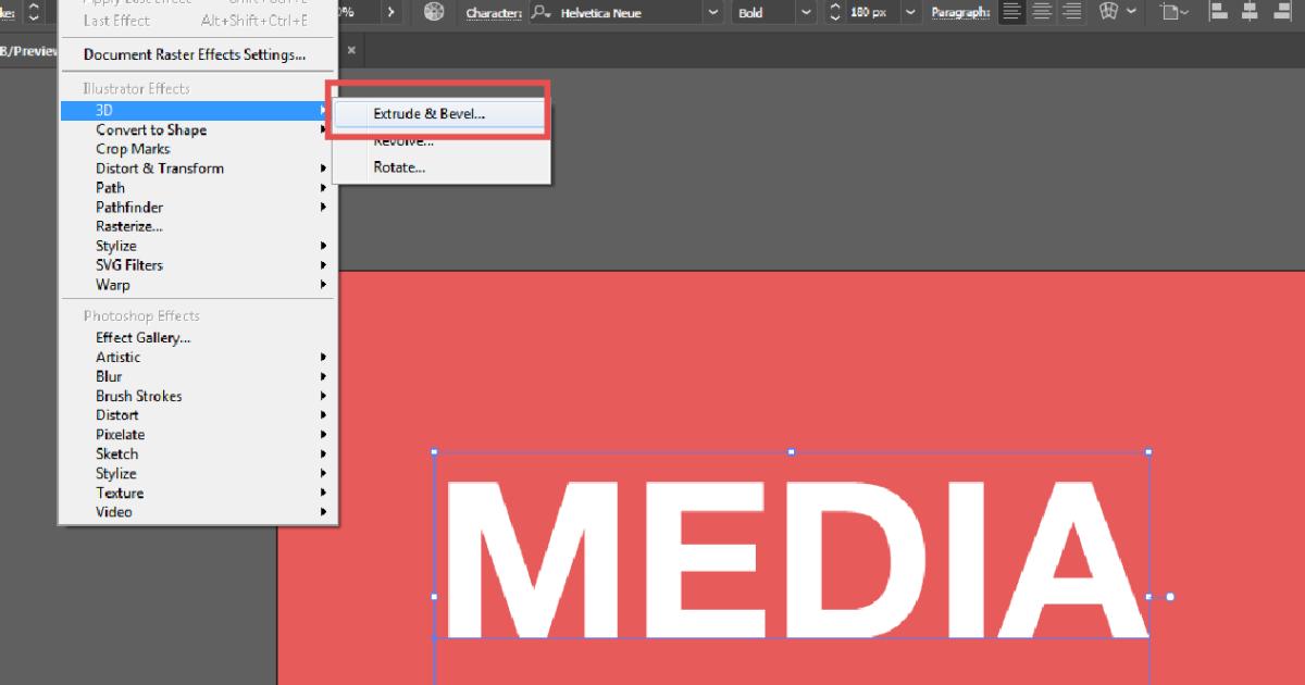 hiệu ứng chữ 3D 2